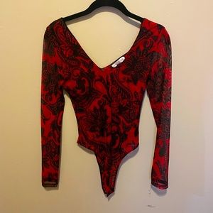 Long sleeve sheer bodysuit size xs